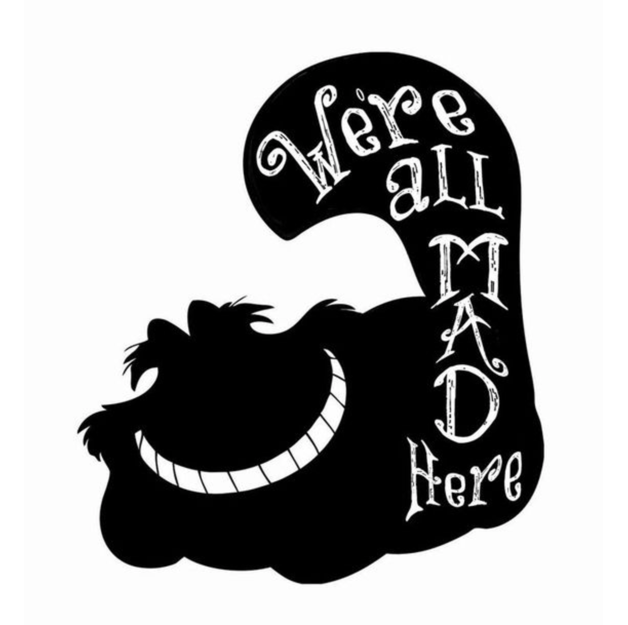 cheshire cat image with text on it