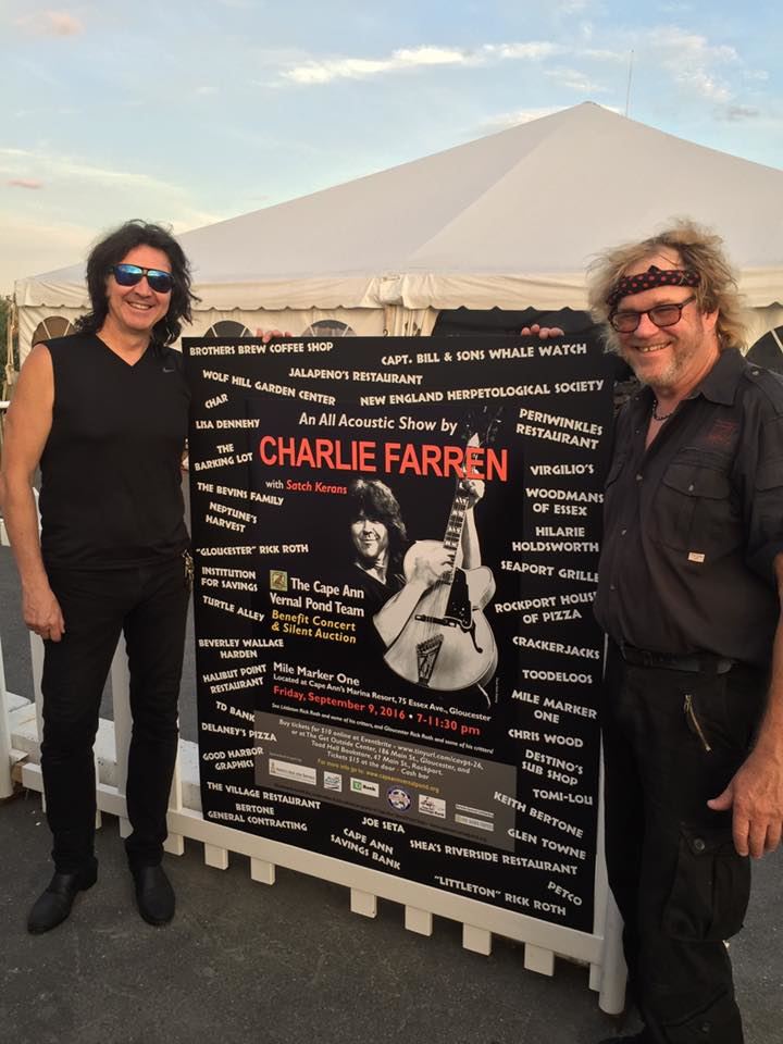 men standing next to charlie farren poster